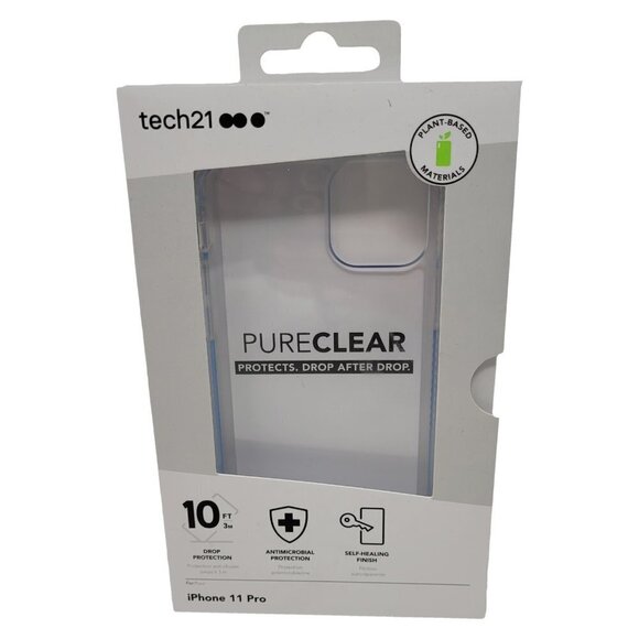 Tech21 Pure Clear Case for Apple iPhone 11 Pro (5.8"), Drop Protection - Picture 1 of 2